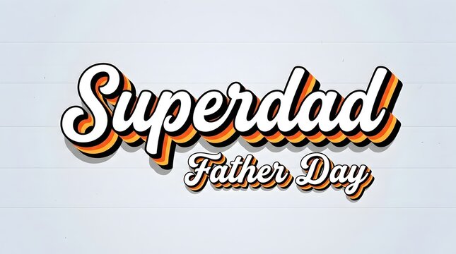 Superdad father day typography design