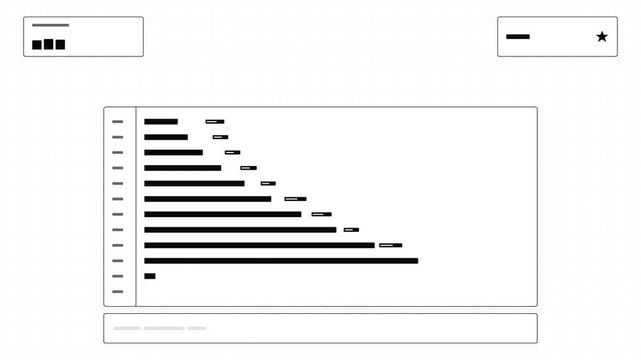 Dynamic motion of ascending and descending bar graphs illustrating data trends and statistical analysis in a modern digital environment.