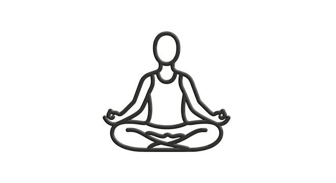 Person meditating in lotus position.
