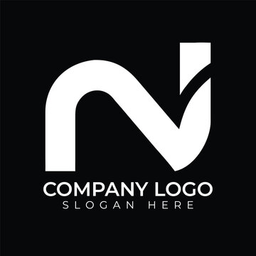 Minimalist N Letter Vector Logo Design Concept For Modern Brand Identity Clean Monogram Style