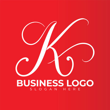 Elegant Calligraphic K Logo Design Vector For Luxury Brand Identity