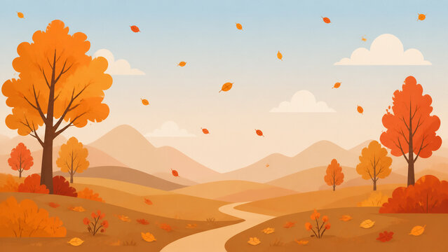 autumn landscape with trees