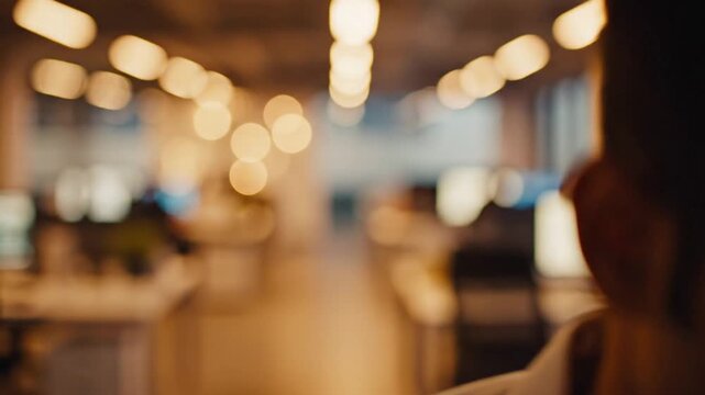 Thoughtful young businessman with closed eyes meditating in modern office