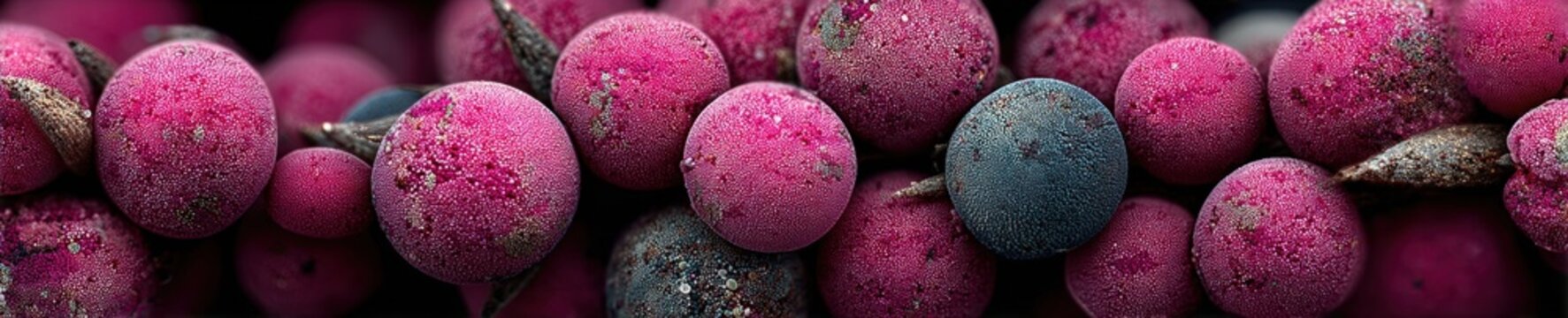 Macro photograph of a dense cluster of erythrocytes under a scanning electron microscope showing vibrant scarlet color and velvety surface texture.