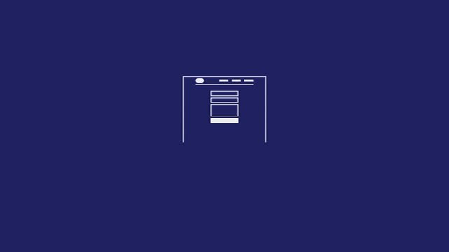 Getting Leads or Conversion Through Website, Customer or Visitor Contacts Business - Converts into Lead, Contact Form Submission - Inbound Leads - Minimal Flat Design Motion Graphics Clip