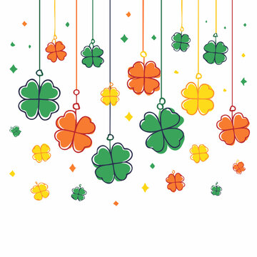 Hanging Four-Leaf Clovers and Diamonds