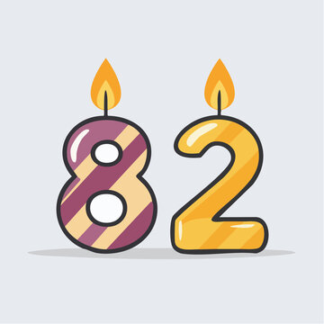 Birthday Candles Number 82