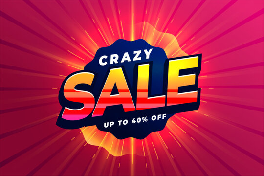 crazy sale offer pink background shop now for best price