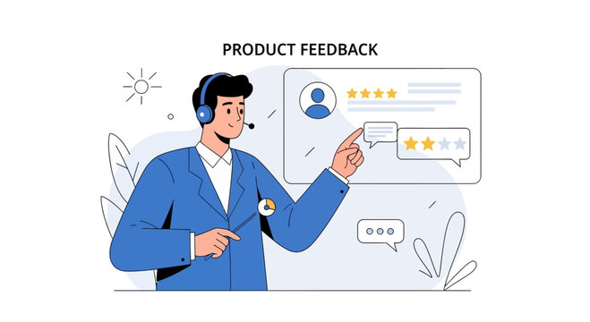 Customer Service Agent Analyzing Product Feedback and Reviews Online