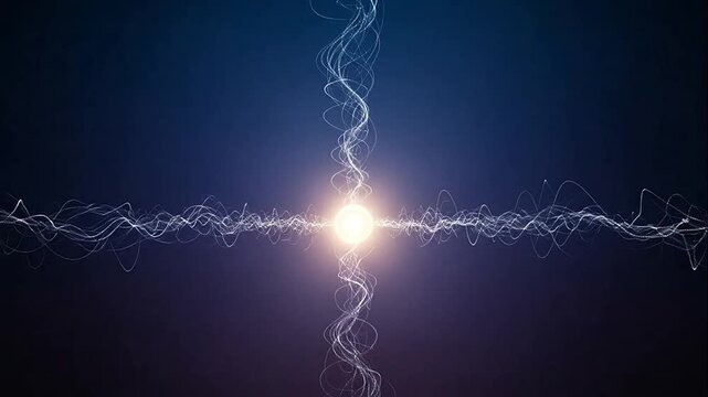 Electricity sparks in the dark.