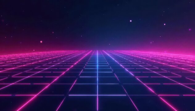 Geometric shapes, glowing lines, futuristic grid, backdrop, network, modern