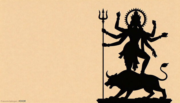 Durga maa Silhouette 