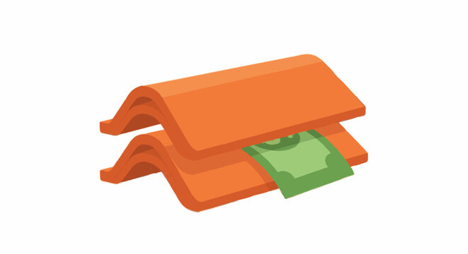 Orange plastic binder clip holding green paper securely.