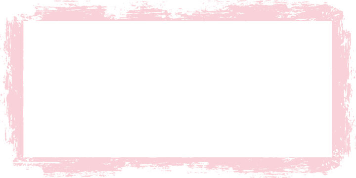 Pastel pink grunge textured rectangular frame border with rectangle distressed invitation decorative artistic abstract scratched weathered background illustration isolated template