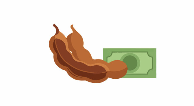 Crispy bacon wrapped around green dollar bill illustration.