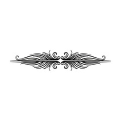 Fototapeta premium Intricate Black Floral Line Art Design.