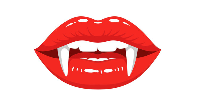 Vampire Lips with Fangs