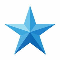 Obraz premium Blue Five-Pointed Star Icon