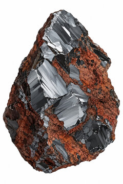 Vector illustration of hematite mineral
