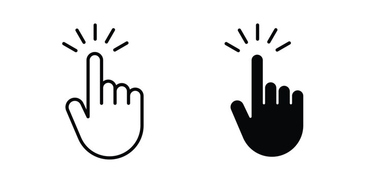 Click Hand icon for Graphic Design Projects. EPS10