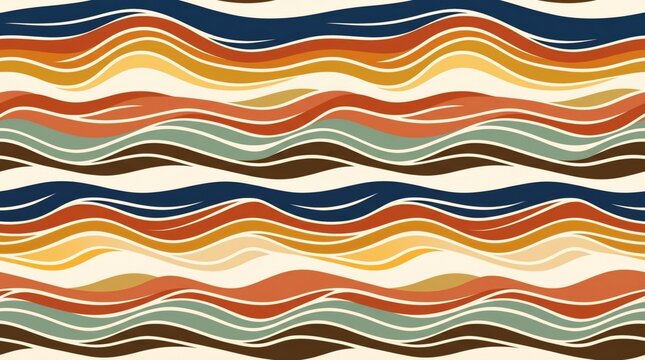 Abstract wavy lines pattern in earth tones boho inspired textile design home decor line pattern earthy pattern decorative pat