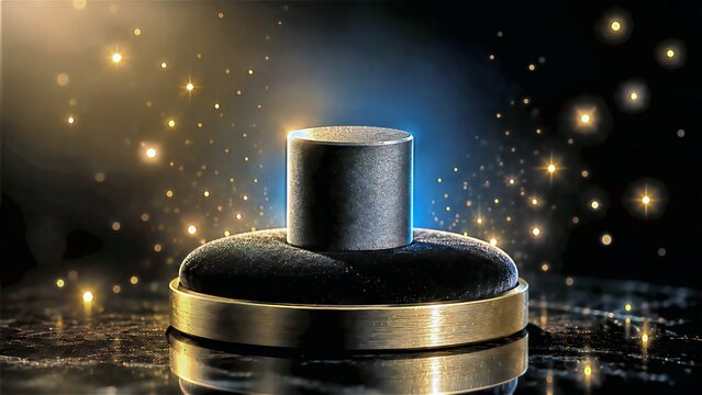 Uranium Investment Concept with Glowing Pellet on Dark Background
