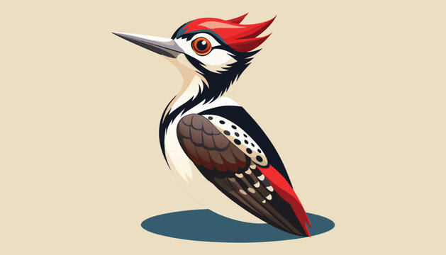 Woodpeckers bird clipart vector illustration