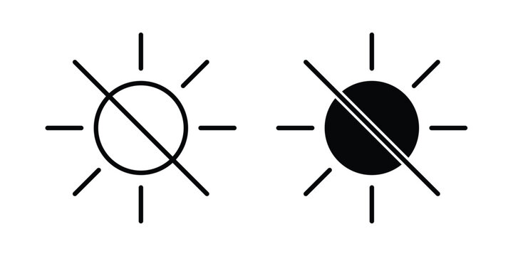 No sun icon for Graphic Design Projects. EPS10