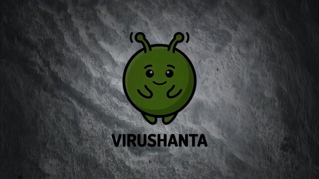Green alien character animation featuring a cute mascot design with simple motion elements for modern digital media video project production