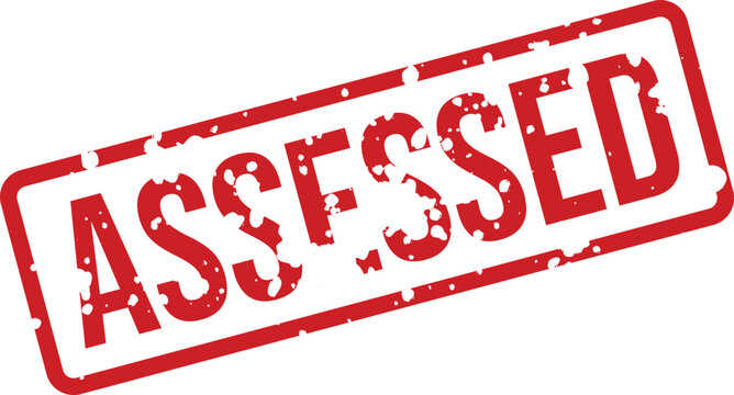 Red assessed stamp