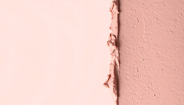 Pink cosmetic cream smear texture with copy space beauty background