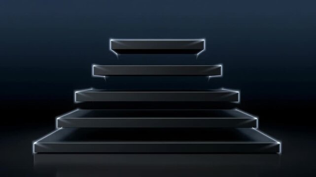 Quantum Layer Stack with Floating Dark Platform Steps