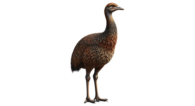 Moa Bird Illustration Isolated On White Background