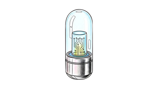 Geiger Muller counter radiation detection device isolated illustration.