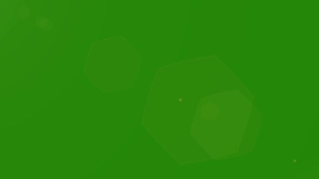 4K Green Screen Anamorphic Lens Flare Overlay with Cinematic Golden Light Beam, Hexagonal Bokeh Orbs and Chroma Key Optical Blue Rays Background for Video Editing