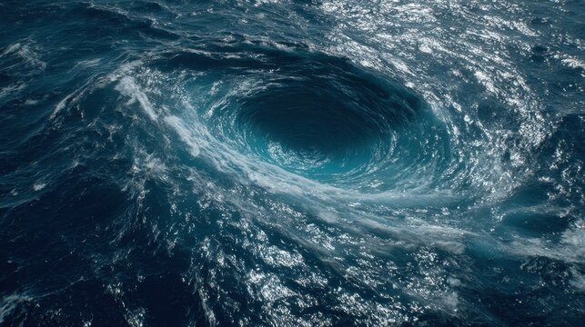 Massive Oceanic Vortex of Swirling Currents