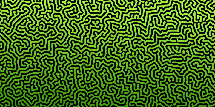 Turing reaction diffusion monochrome seamless pattern with chaotic motion . Natural seamless line pattern. Reaction-diffusion or truing pattern formation. abstract truing organic