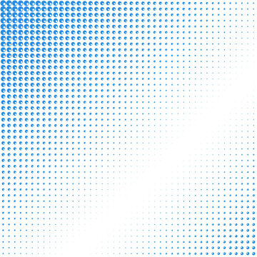 Blue halftone dot gradient background, design for: tech website headers, modern business card backgrounds, creative poster layouts. Transparent SVG version.