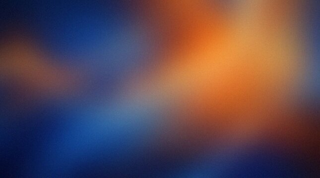 Vibrant abstract gradient transitions from deep blue to warm orange creating a luminous dreamy atmosphere with soft blurred edges
