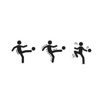 Three People Playing Footbag With Dynamic Kicks.