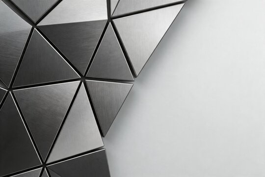Geometric metallic triangle pattern