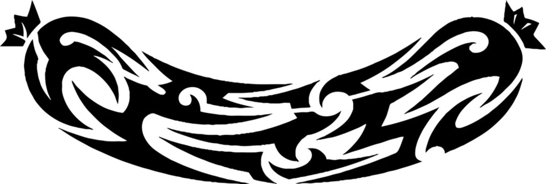Tribal Style Sausage Silhouette Tattoo Design