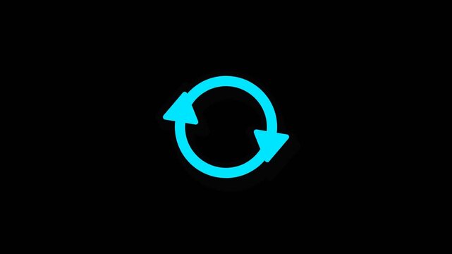 Refresh icon graphic for web user interface and application design. Modern digital symbol for reload, update, or cycle functionality and system processes.