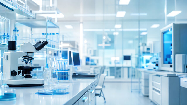 A modern laboratory featuring advanced equipment and tools for scientific research and experimentation.