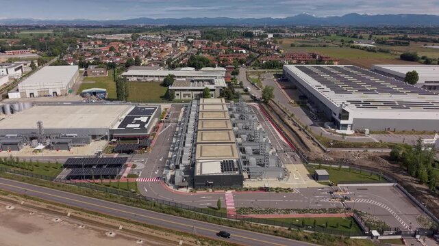 Hyperscale server campus in northern Italy with advanced cloud networking systems, AI infrastructure and enterprise digital operations.