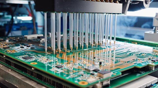 PCB Probe Array Testing, Intricate Circuit Connections Verification