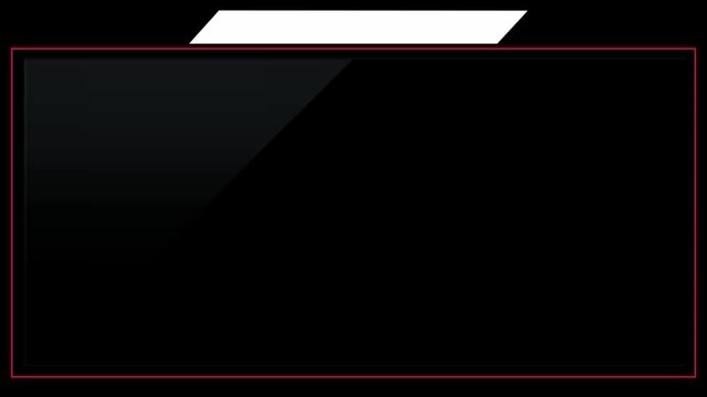 News Background HD animation with HUD information box for the reporter. Modern News Template black theme for TV broadcast