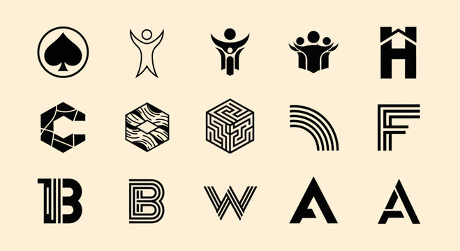 Collection of Modern Abstract Logos and Icons
