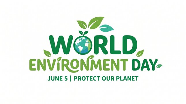 Minimalist World Environment Day Logo Design, Eco Friendly Concept