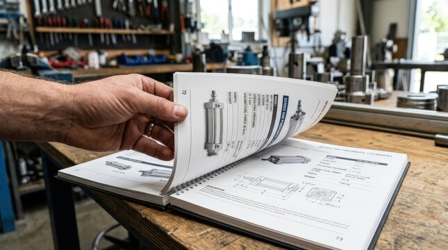 Industrial procurement process by checking parts in technical catalog
